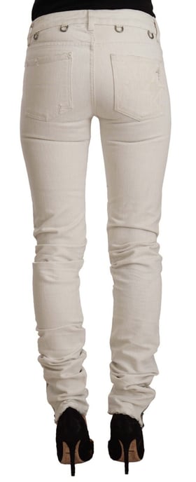 Karl Lagerfeld Zerrissene Skinny Jeans Offwhite - Image 3