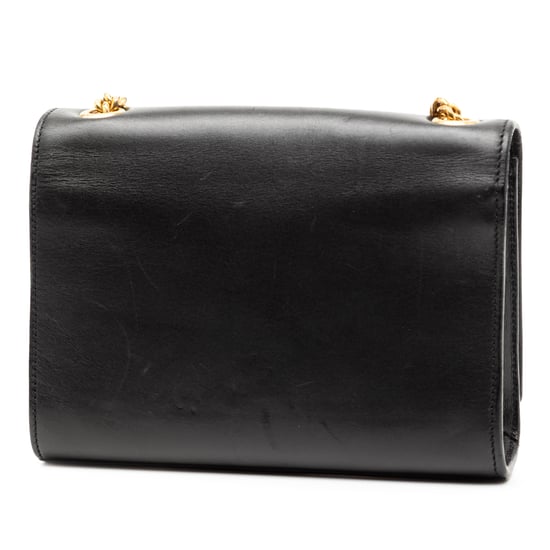 Gebrauchte kleine glatte Kalbsledertasche mit Monogramm Kate mit Quaste zum Umhängen - Image 2