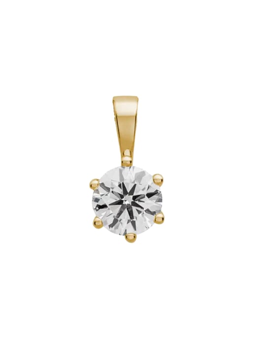 Lyomi Anhänger 585/- Gelbgold 1 synth. Diam. 0,75 ct. - Image 1