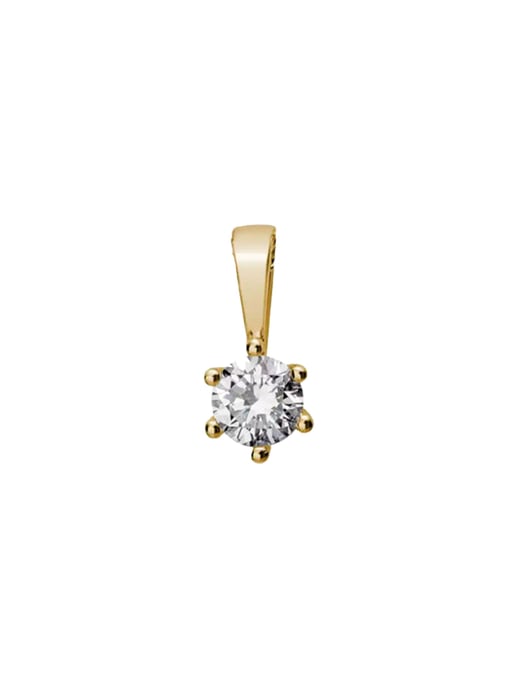 Lyomi Anhänger 585/- Gelbgold 1 synth. Diam. 0,20 ct. - Image 1