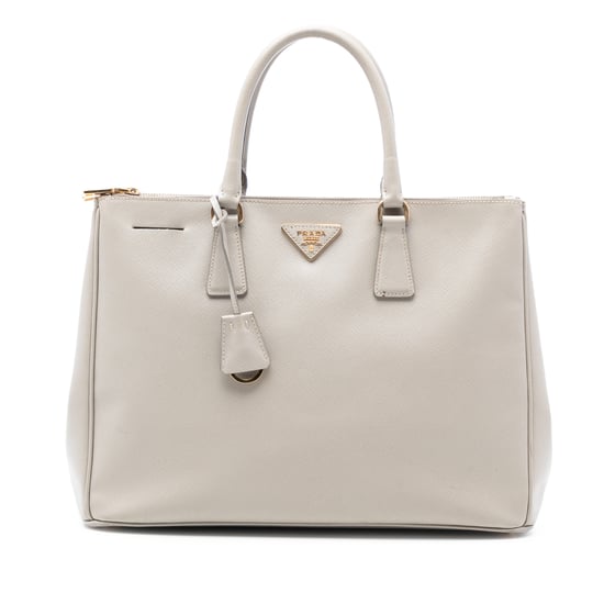Gebrauchte große Saffiano Lux Galleria Doppelreißverschluss-Tasche - Image 1
