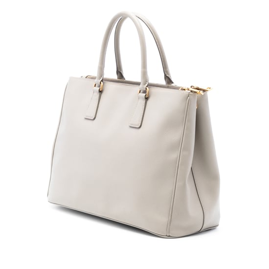 Gebrauchte große Saffiano Lux Galleria Doppelreißverschluss-Tasche - Image 2