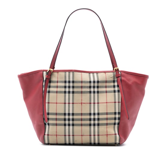 Gebrauchte kleine Haymarket-Check-Canvas- und Leder-Canterbury-Tasche - Image 1