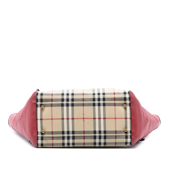 Gebrauchte kleine Haymarket-Check-Canvas- und Leder-Canterbury-Tasche - Image 3