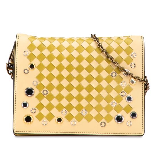 Gebrauchte Nappa Intrecciato Studded Geldbörse mit Kette - Image 1