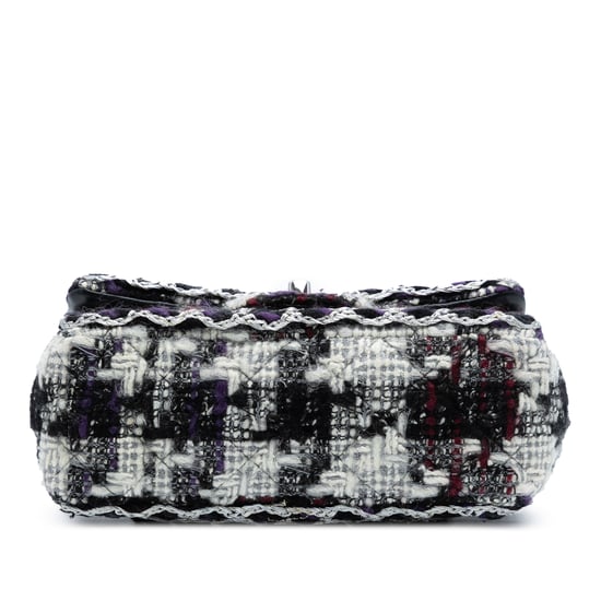 Gebrauchte Minirechteckige Gesteppte Tweed Umhängetasche mit Einem Klappenverschluss - Image 3