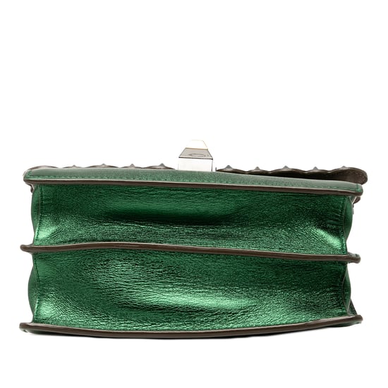 Gebrauchte Kleine Leder Scalloped Kan I Umhängetasche - Image 3