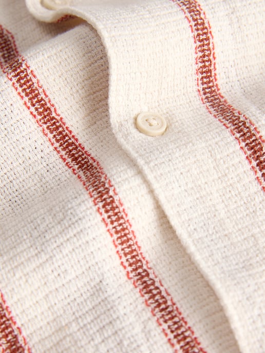 Jack & Jones Hemd Coba Stripe Resort Baumwollhemd Beige - Image 4