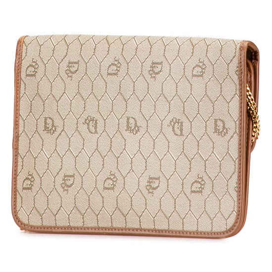 Gebrauchte honeycomb-beschichtete Canvas-Schultertasche mit Kette - Image 2