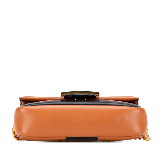Gebrauchte Mini Bicolor Nappa Apolo Ketten Baguette Schultertasche - Image 3