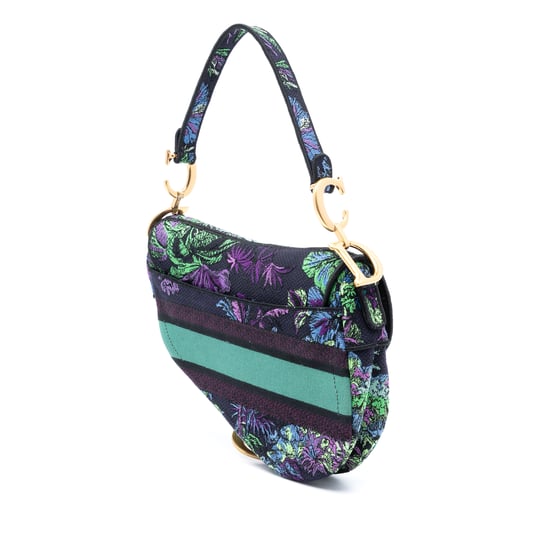 Gebrauchte Canvas Bestickte Florale Satteltasche - Image 2