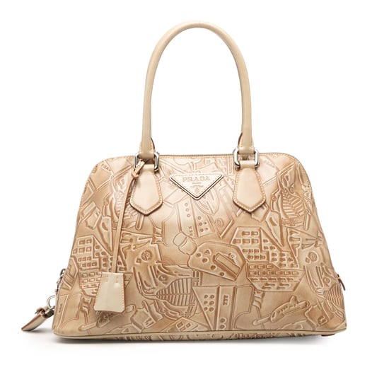 Gebrauchte geprägte Lederhandtasche - Image 1