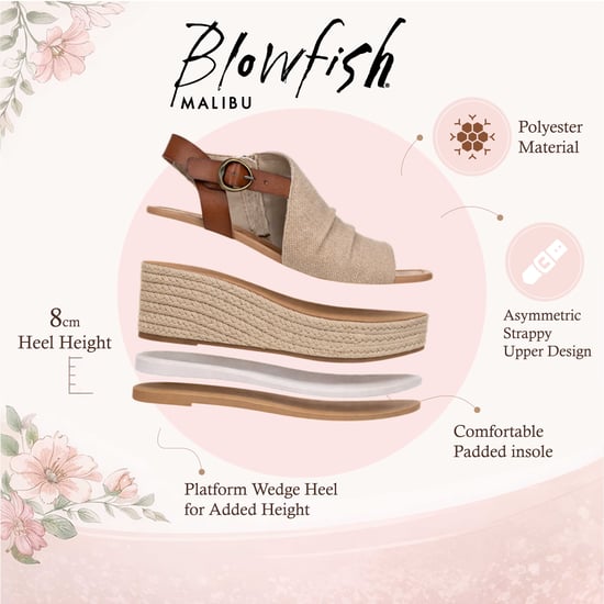 Blowfish Malibu Damen Braune Beige Wedge Slingbacks Heel Sandals - Amira - Image 2