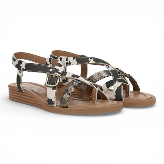 Blowfish Malibu Damen Schwarze Weiße Micro Wedge Riemchensandalen – April - Image 3