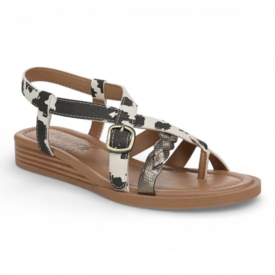 Blowfish Malibu Damen Schwarze Weiße Micro Wedge Riemchensandalen – April - Image 4