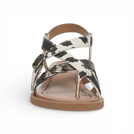 Blowfish Malibu Damen Schwarze Weiße Micro Wedge Riemchensandalen – April - Image 5