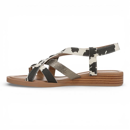Blowfish Malibu Damen Schwarze Weiße Micro Wedge Riemchensandalen – April - Image 6