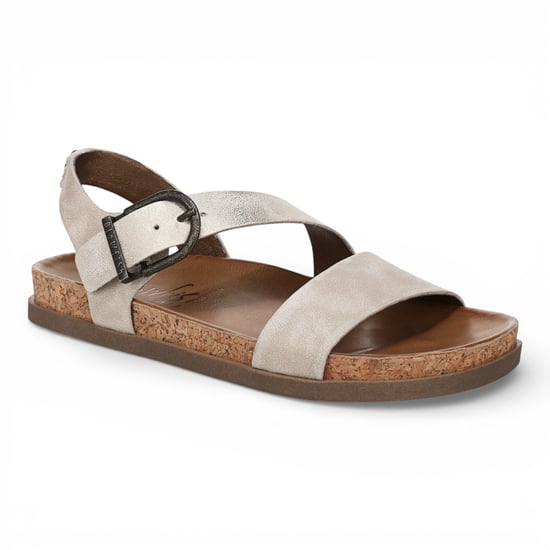Blowfish Malibu Damen-Cloud-Silber-Fußbett-Streifensandalen – Lance - Image 4
