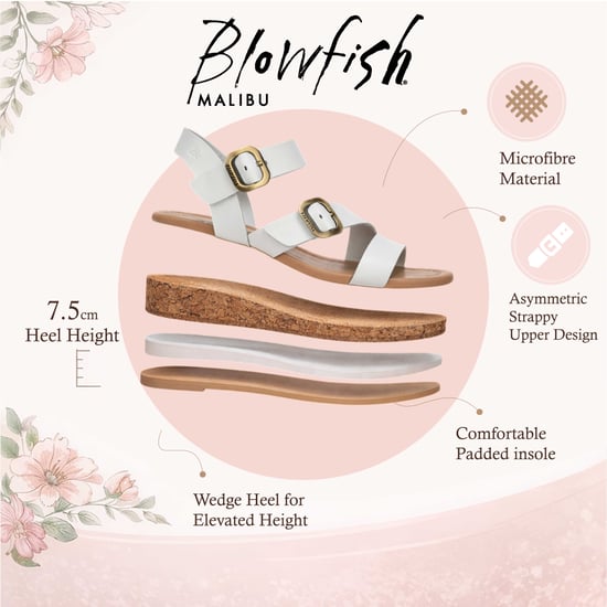 Blowfish Malibu Damen weiße Keilriemen-Espadrille-Absatzsandalen – Ali - Image 2
