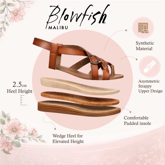 Blowfish Malibu Damen Scotch Tan Micro Wedge Riemchensandalen – April - Image 2