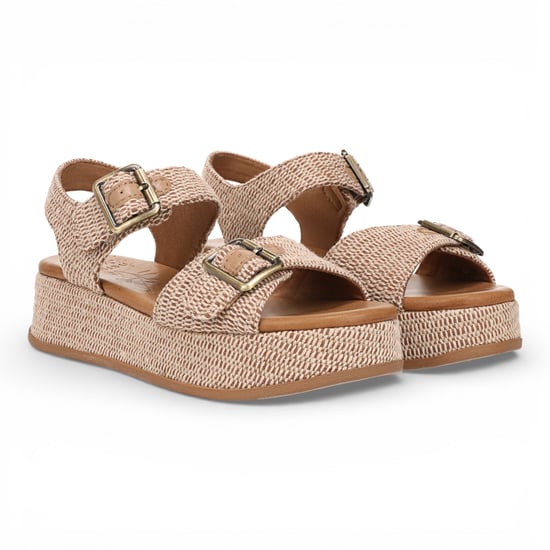 Blowfish Malibu Damen-Beige Kunstleder-Plattformsandalen – Magisch - Image 3
