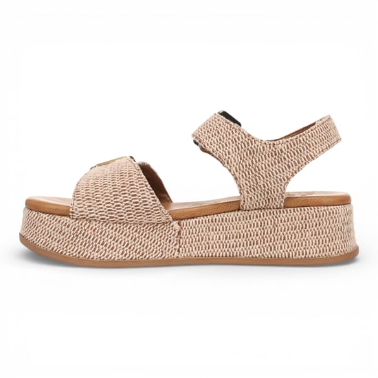 Blowfish Malibu Damen-Beige Kunstleder-Plattformsandalen – Magisch - Image 5