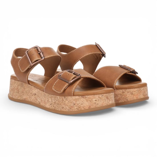 Blowfish Malibu Damen beige Kunstleder-Plattformsandalen – Magisch - Image 3
