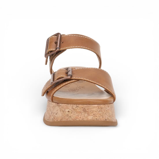 Blowfish Malibu Damen beige Kunstleder-Plattformsandalen – Magisch - Image 4