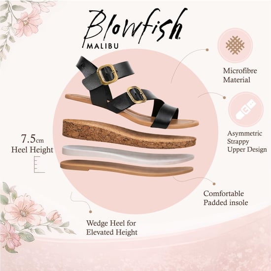 Blowfish Malibu Damen Schwarze Keil-Riemen-Espadrille-Sandalen – Ali - Image 2