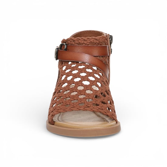 Blowfish Malibu Damen-Cognac Braungewebte Micro Wedge Sandalen – Anuella - Image 4