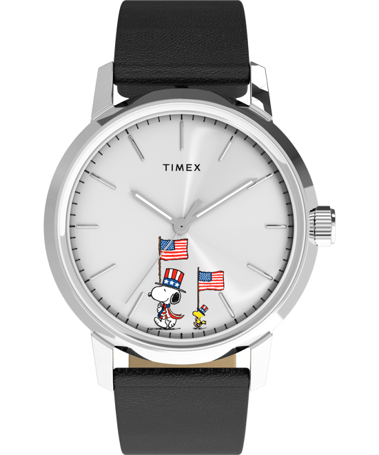 Timex Peanuts Marlin Schwarz Herren Armbanduhr TW2Y50300 - Image 1