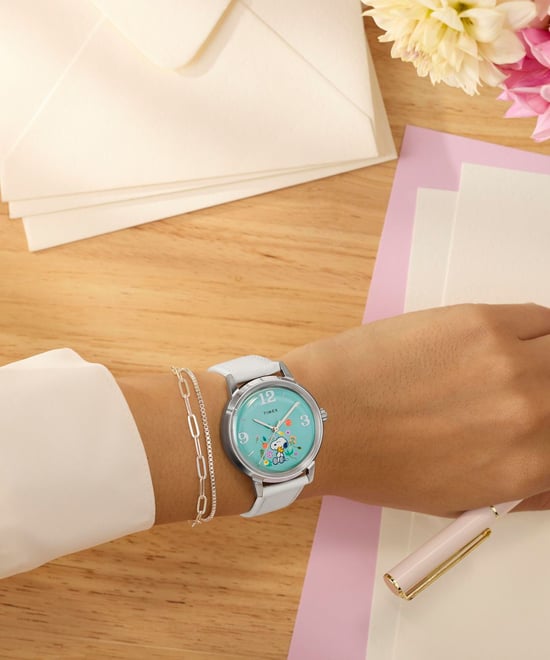 Timex Peanuts Marlin Weiß Damen Armbanduhr TW2Y68800 - Image 6