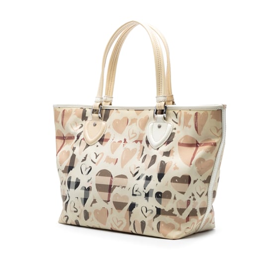 Gebrauchte Haus-Check-Beschichtete Canvas-Herzen Gracie Tote - Image 2
