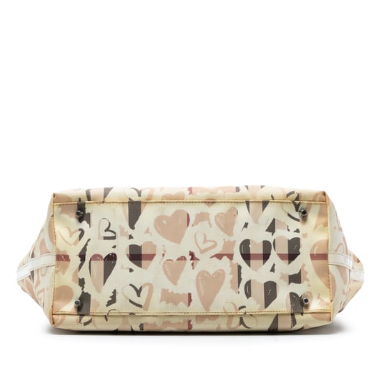 Gebrauchte Haus-Check-Beschichtete Canvas-Herzen Gracie Tote - Image 3