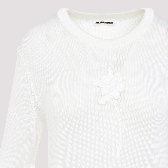 Ss Cn T-Shirt mit Blumen-Häkelarbeit - Image 3