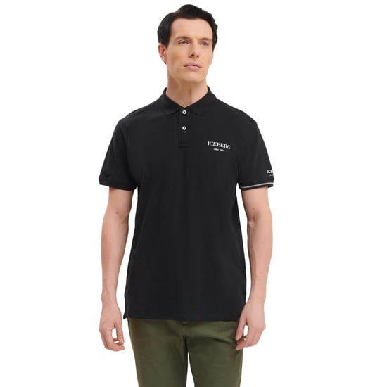 Schwarzes Poloshirt Mit Eisbergmotiv - Image 3