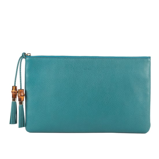 Bamboo Braided Tassel Zip Clutch Kupplung - Image 1