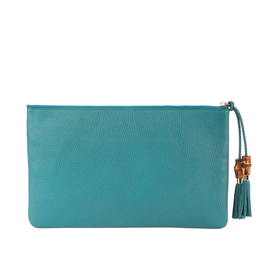 Bamboo Braided Tassel Zip Clutch Kupplung - Image 5