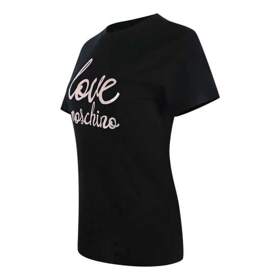 Schwarzes T-shirt Mit Moschino-logo In Schreibschrift - Image 3