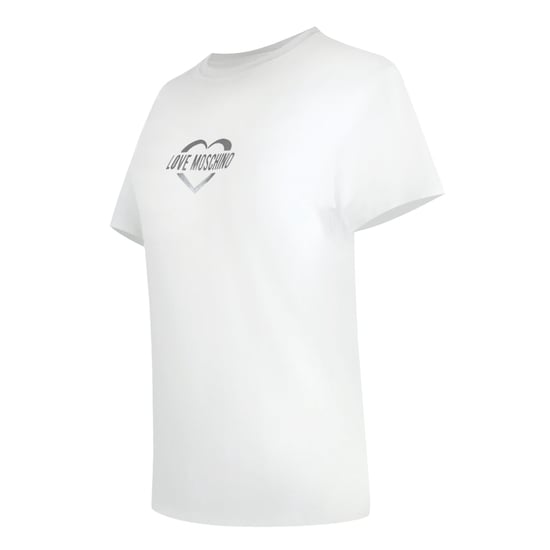 Moschino T-shirt Mit Glänzendem Herzlogo (weiß) - Image 2