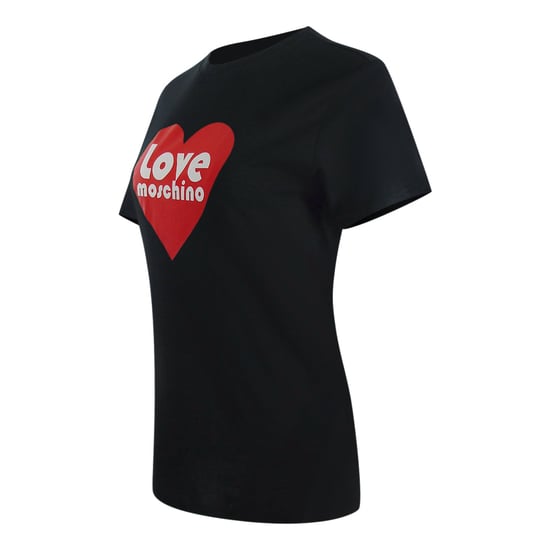 Schwarzes T-shirt Mit Moschino-herzlogo - Image 3