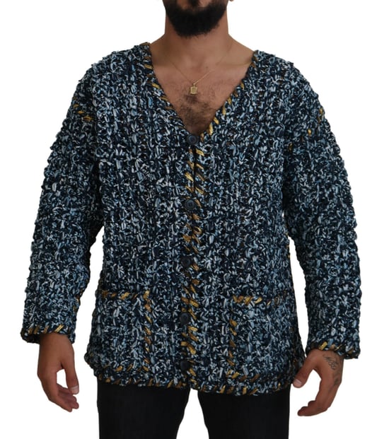 Strickjacke mit goldener Paspel, lässige Passform - Image 1