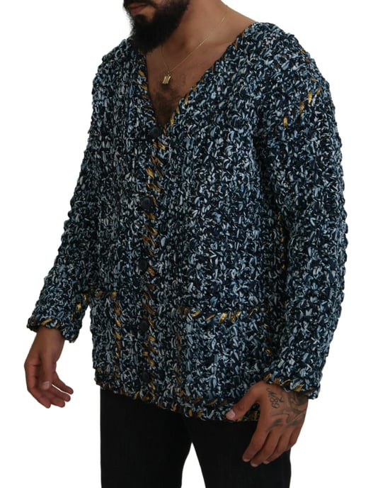 Strickjacke mit goldener Paspel, lässige Passform - Image 2
