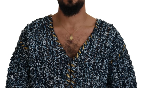 Strickjacke mit goldener Paspel, lässige Passform - Image 4