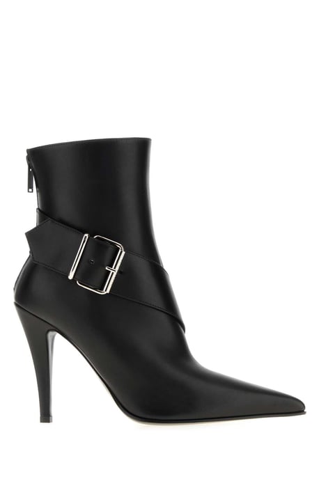 Schwarze Leder Stiefeletten - Image 1