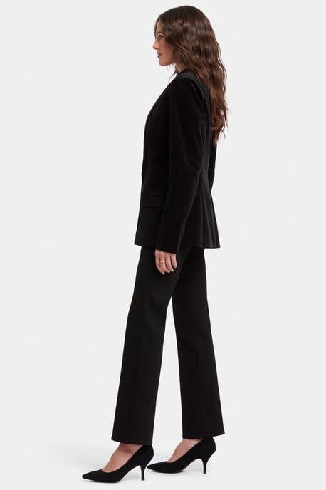 Smokingjacke Velours schwarz | Schwarz - Image 2