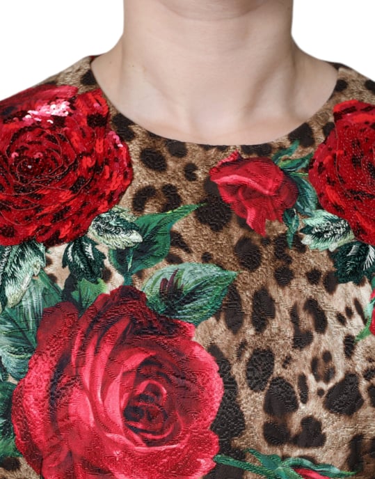 Buntes Leopardenmuster A-Linien-Kleid - Image 5