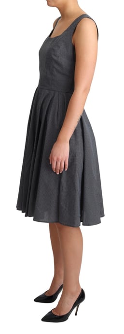 Dolce Gabbana Aline Kleid aus bedruckter Baumwolle - Image 3