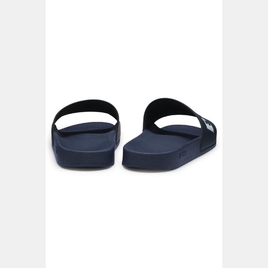 Men's Boss Aryeh Italian Made Slides with Large Logo Detail in Dark Blue - Image 5