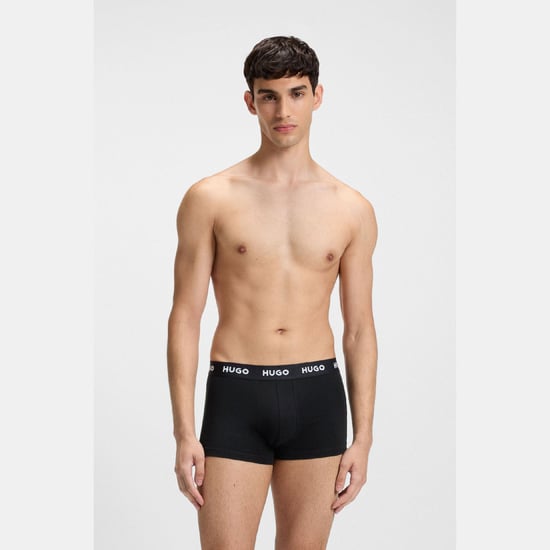 Herren Hugo 3er-Pack Logo-Bund Pants in Schwarz - Image 2